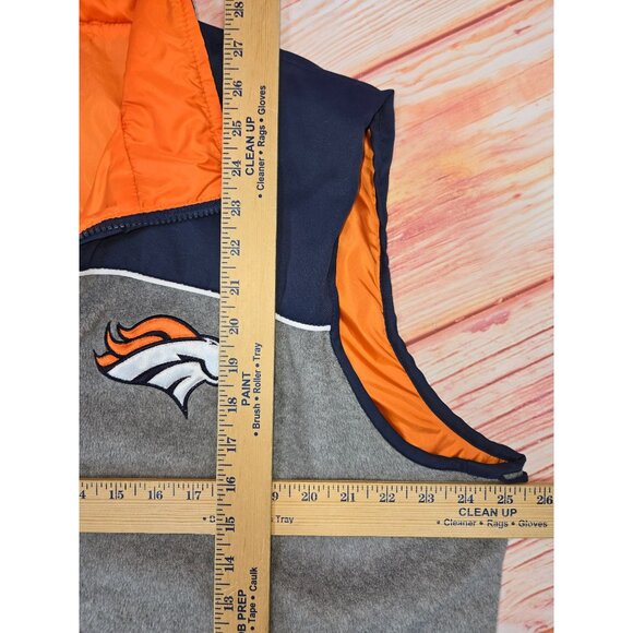 Denver Broncos Reversible Fleece & Nylon Jacket Vest XL - Picture 7 of 7
